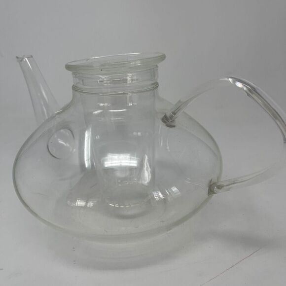 Schott Mainz Jenaer Glas Teapot, 1L W/Infuser And Lid Vintage - Picture 3 of 7